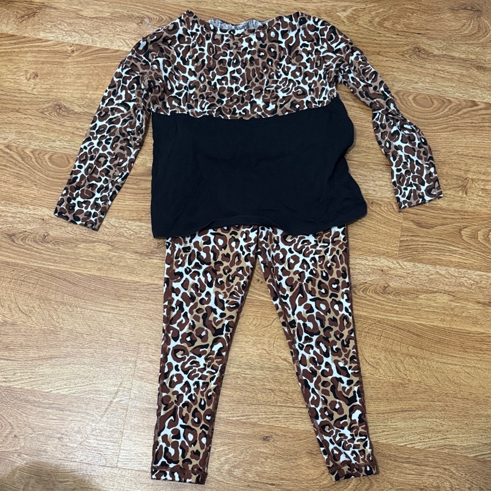 Lilly Pulitzer girls Leopard Print Two-Piece Outfit
